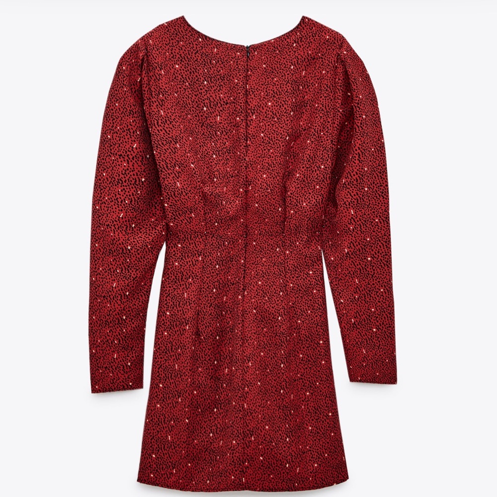 ZARA ruching Printed dress - Picture 6 of 14